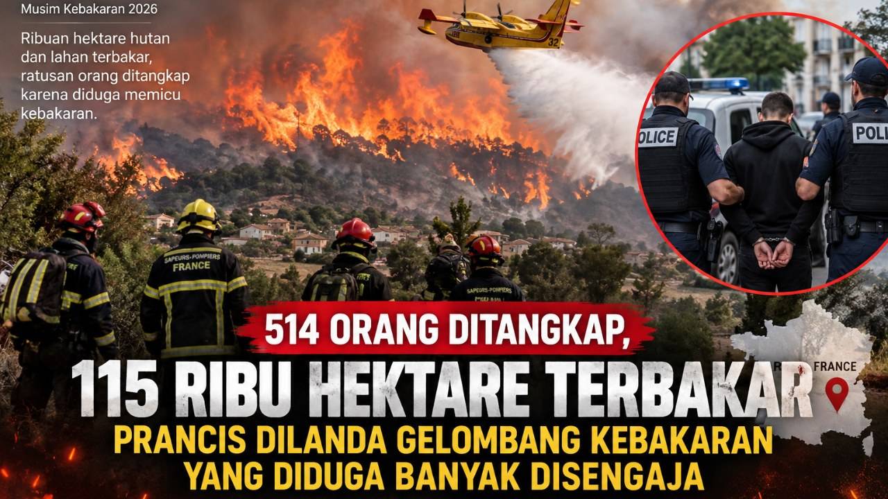 Gambar 514 ORANG DITANGKAP, 115 RIBU HEKTARE TERBAKAR: PRANCIS DILANDA GELOMBANG KEBAKARAN YANG DIDUGA BANYAK DISENGAJA