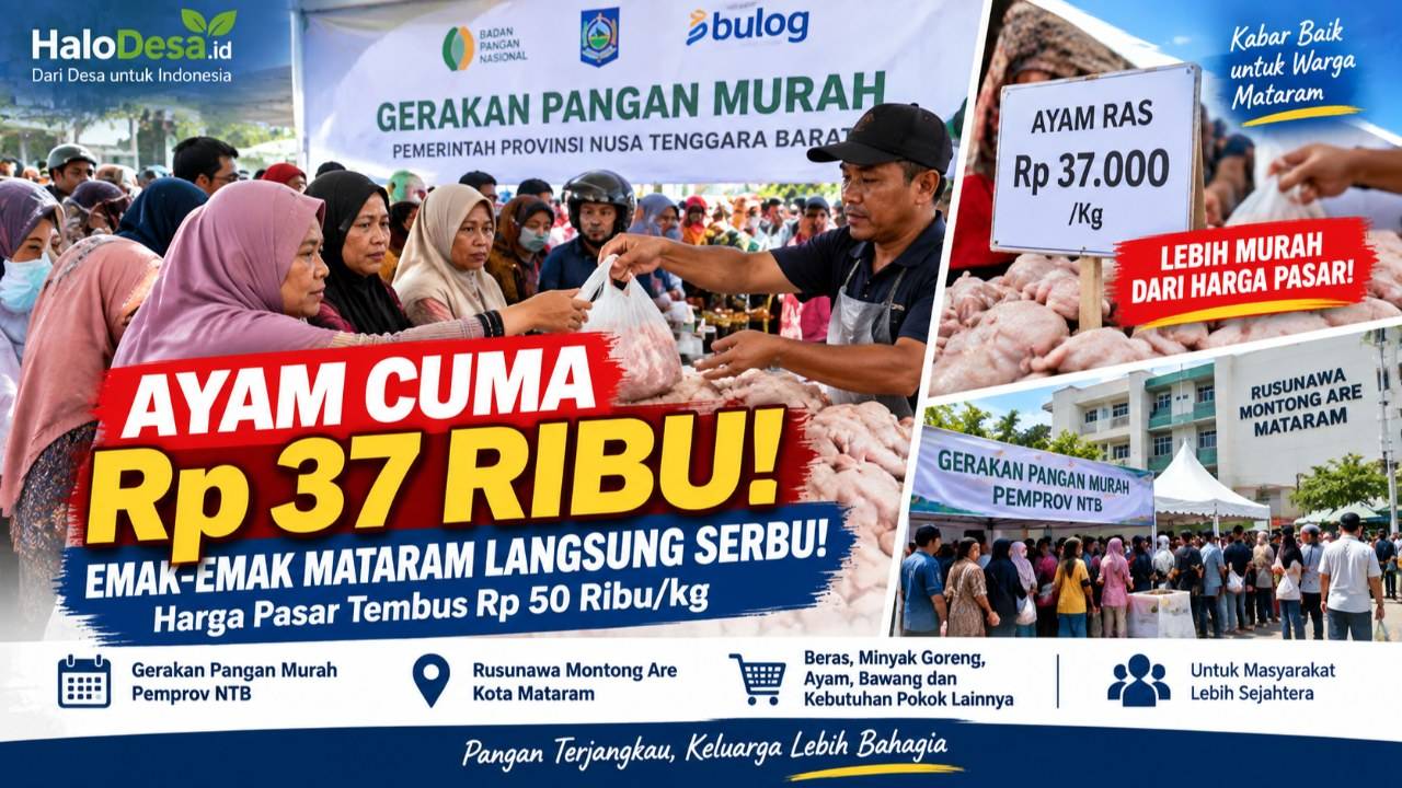 Gambar Ayam Rp37 Ribu Diserbu Warga Mataram, Harga Pasar Tembus Rp50 Ribu per Kilogram