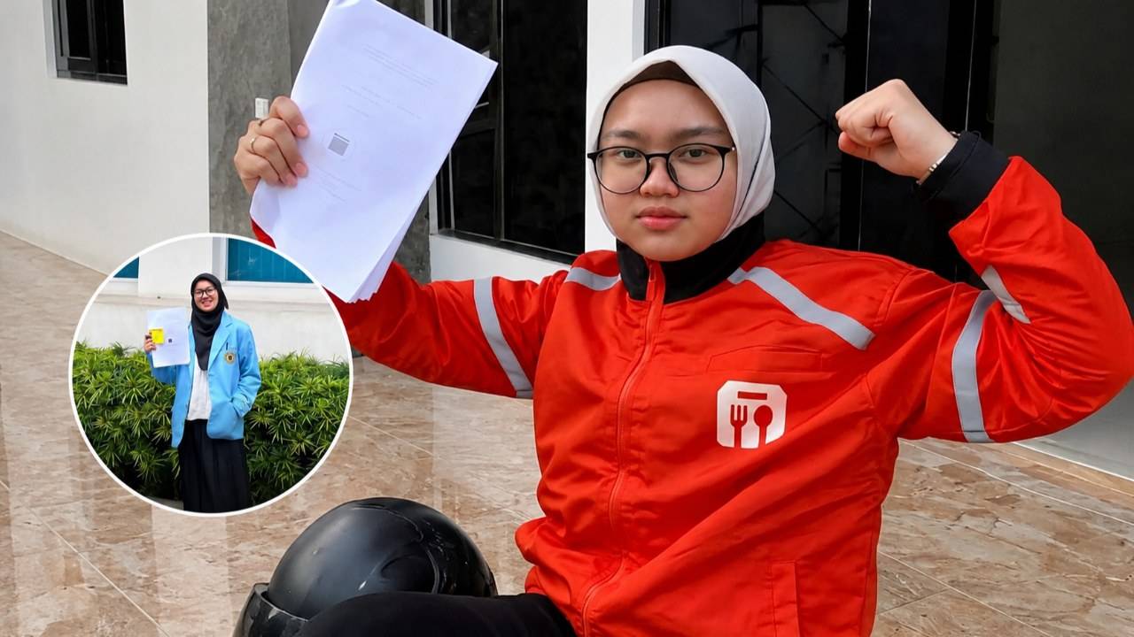 Gambar Perjuangan Irna Kurniawati, Mahasiswi UNISBA yang Jadi Driver Ojol Demi Bertahan Hidup dan Menyelesaikan Skripsi